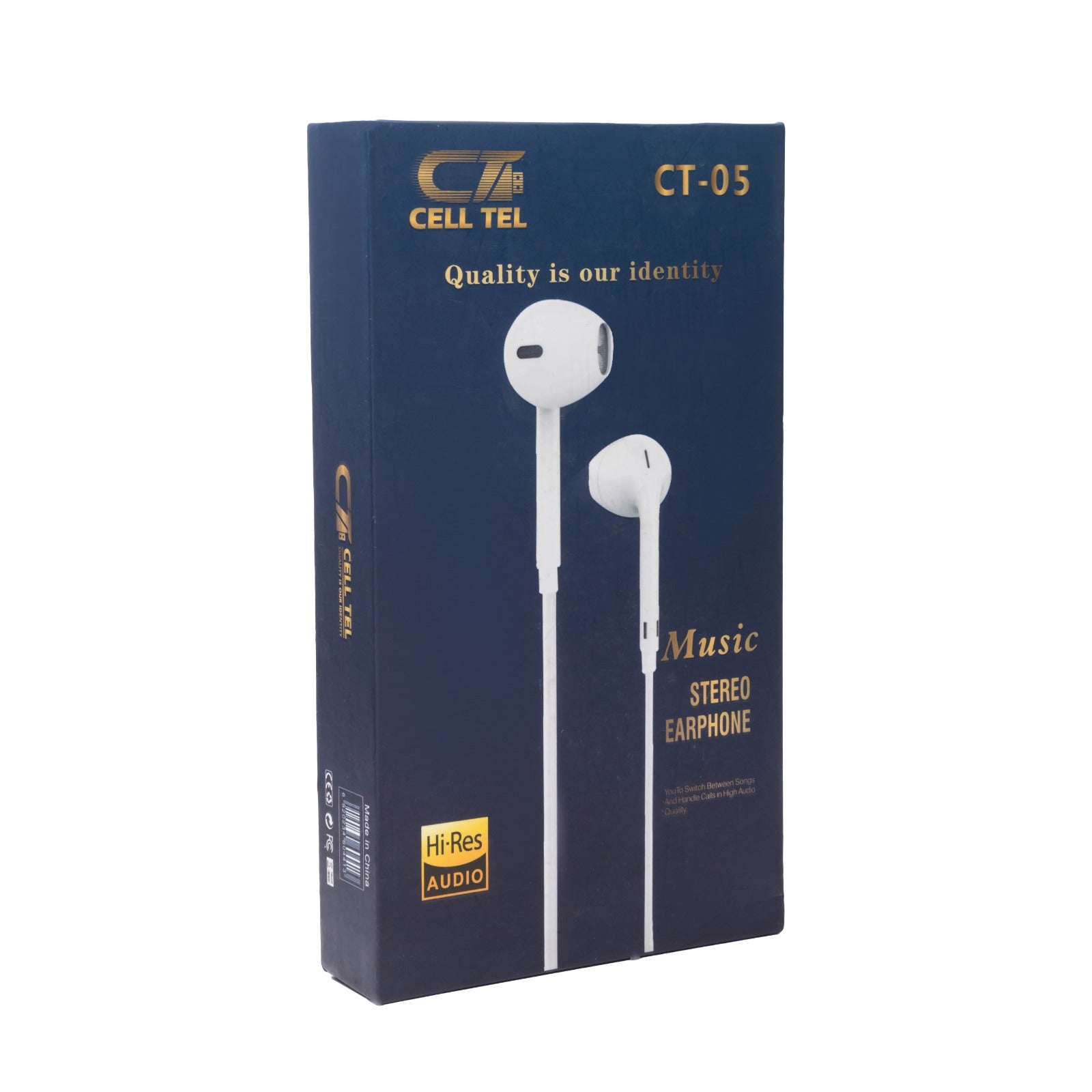 سماعة أذن ستيريو من سل تل، أبيض - CT-05 سماعة أذن ستيريو من سل تل، أبيض - CT-05